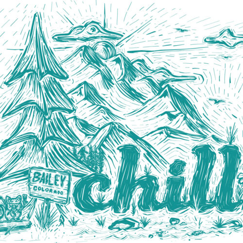 Chill squirrel mountain Design