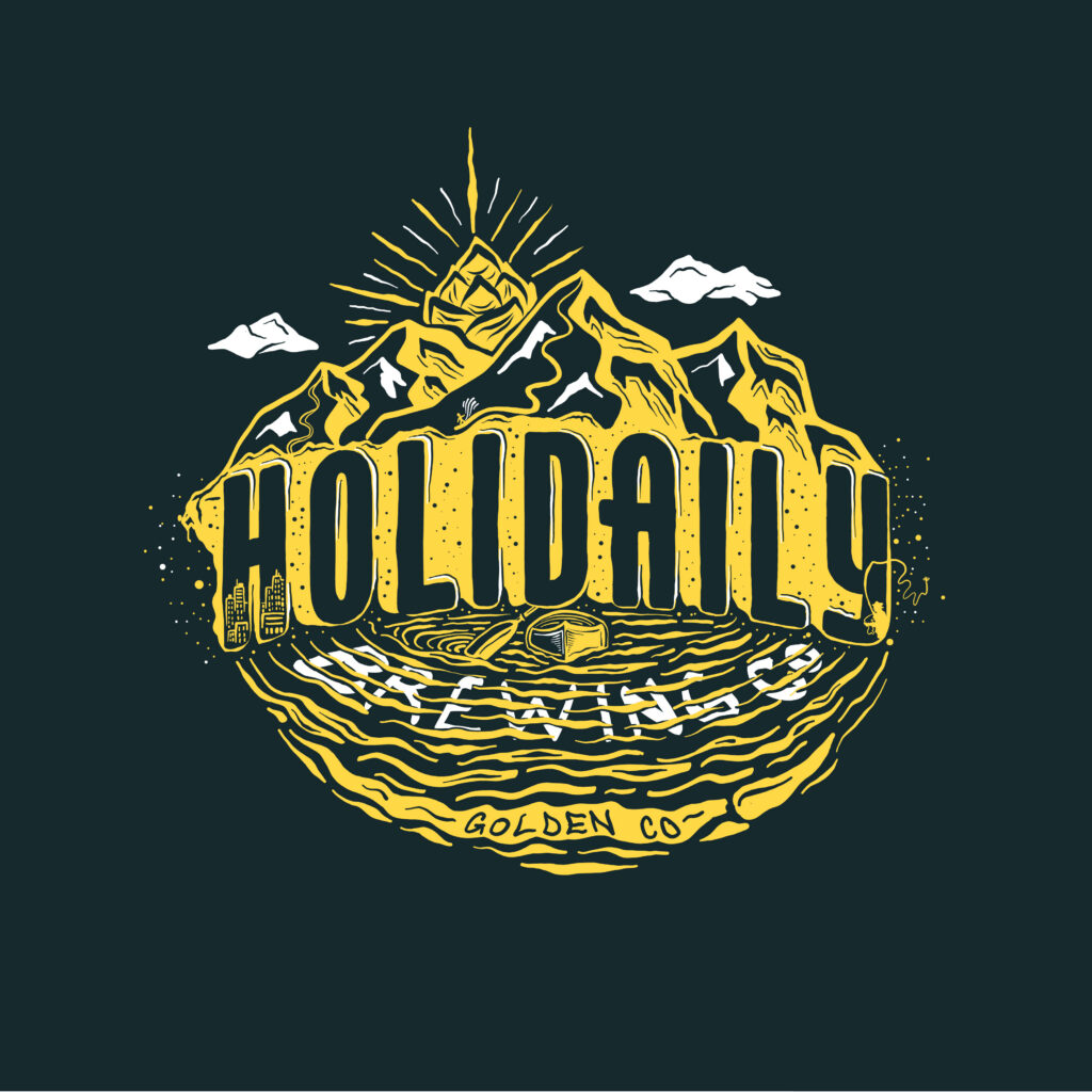 Holidaily Brewing Co mountain lake tee