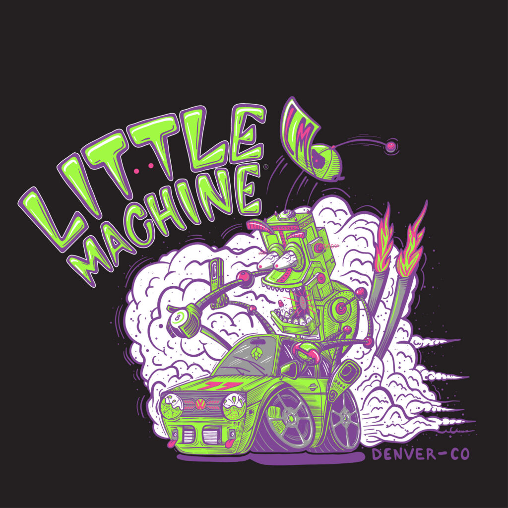 Little Machine robofink tee