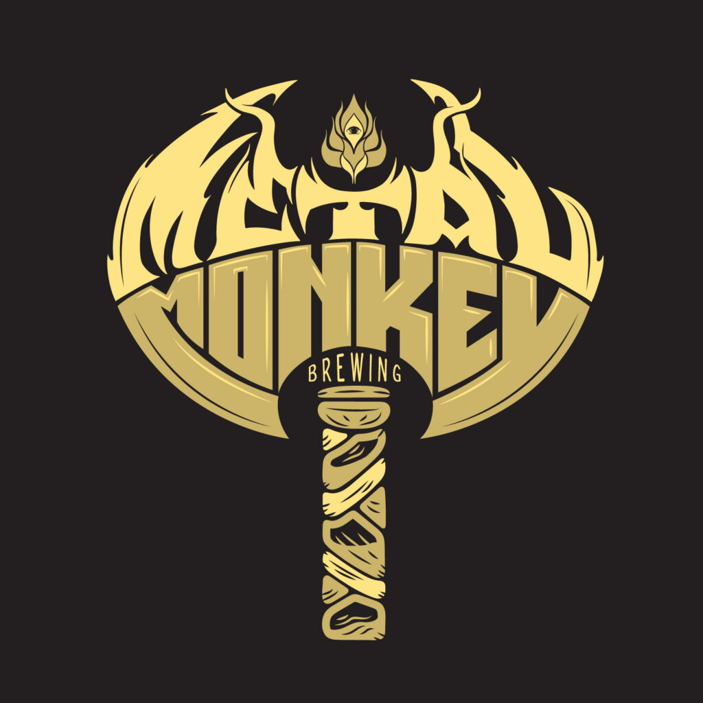 Metal Monkey metal axe tee