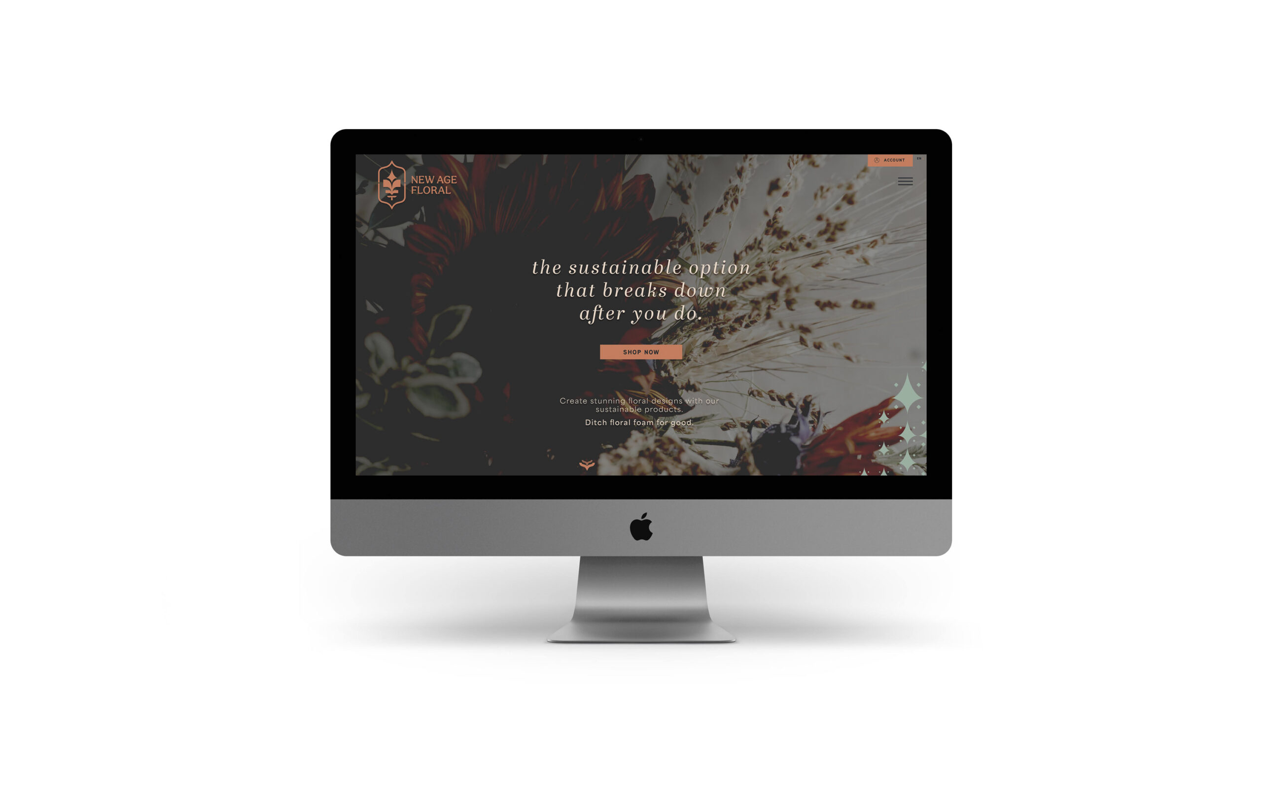 New Age Floral web header