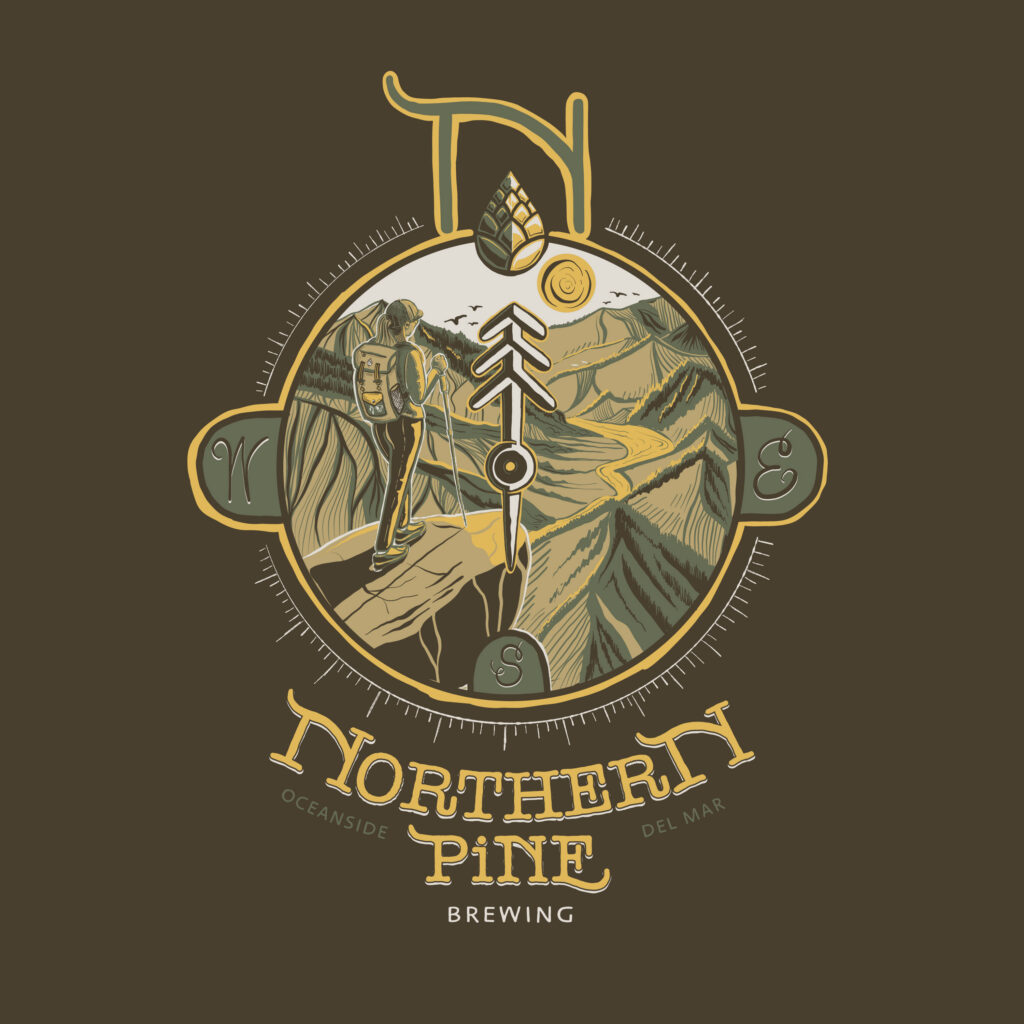 Norther Pine Brewing compass tee