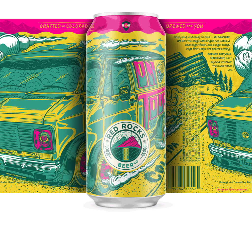 RRBC On Tour - Cold IPA - 6.0% ABV - MTN CREATIVE DESIGN CO. RRBC On Tour - Cold IPA - 6.0% ABV