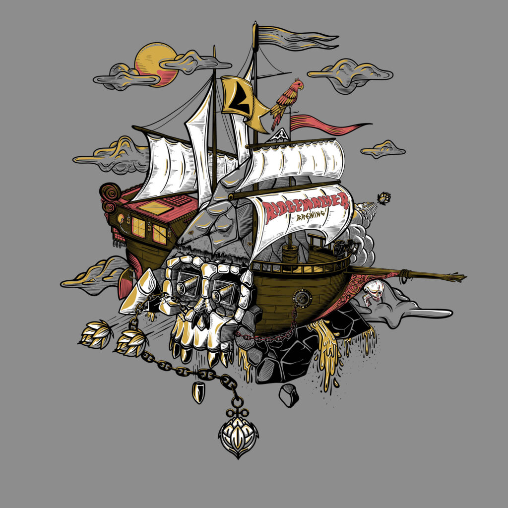 Ridgewalker Brewing ship tee