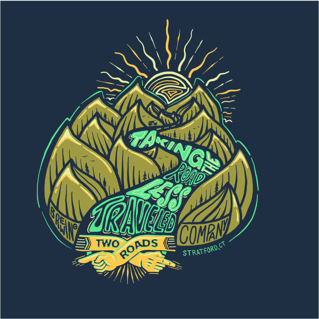 TwoRoads Brewing Co- hop hill tee