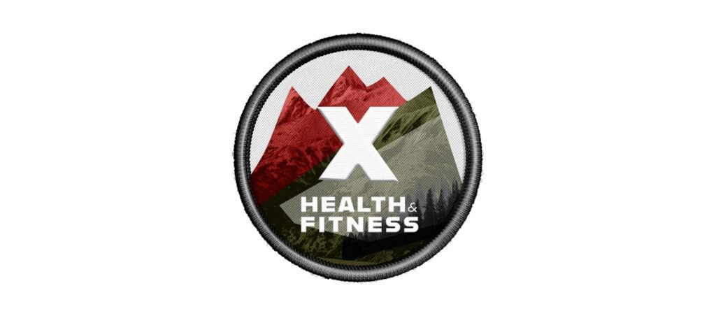 X health & fitness merch - patch design