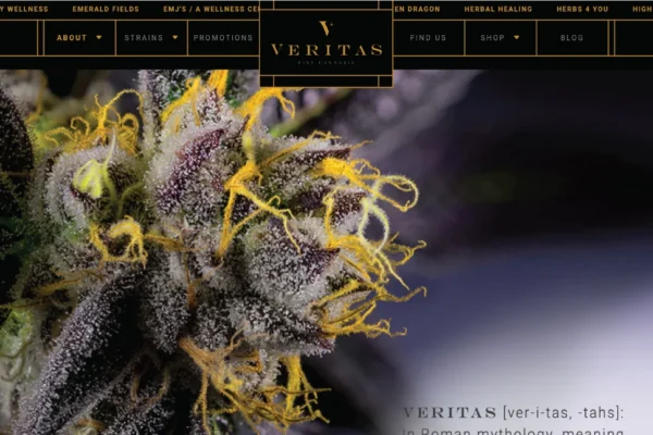 Veritas Fine Cannabis homepage